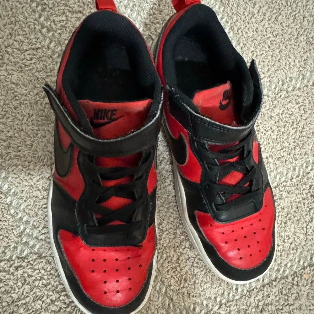 Nike Court Borough Low Recraft – Kids’ Size 2Y | Red & Black - Picture 5 of 8